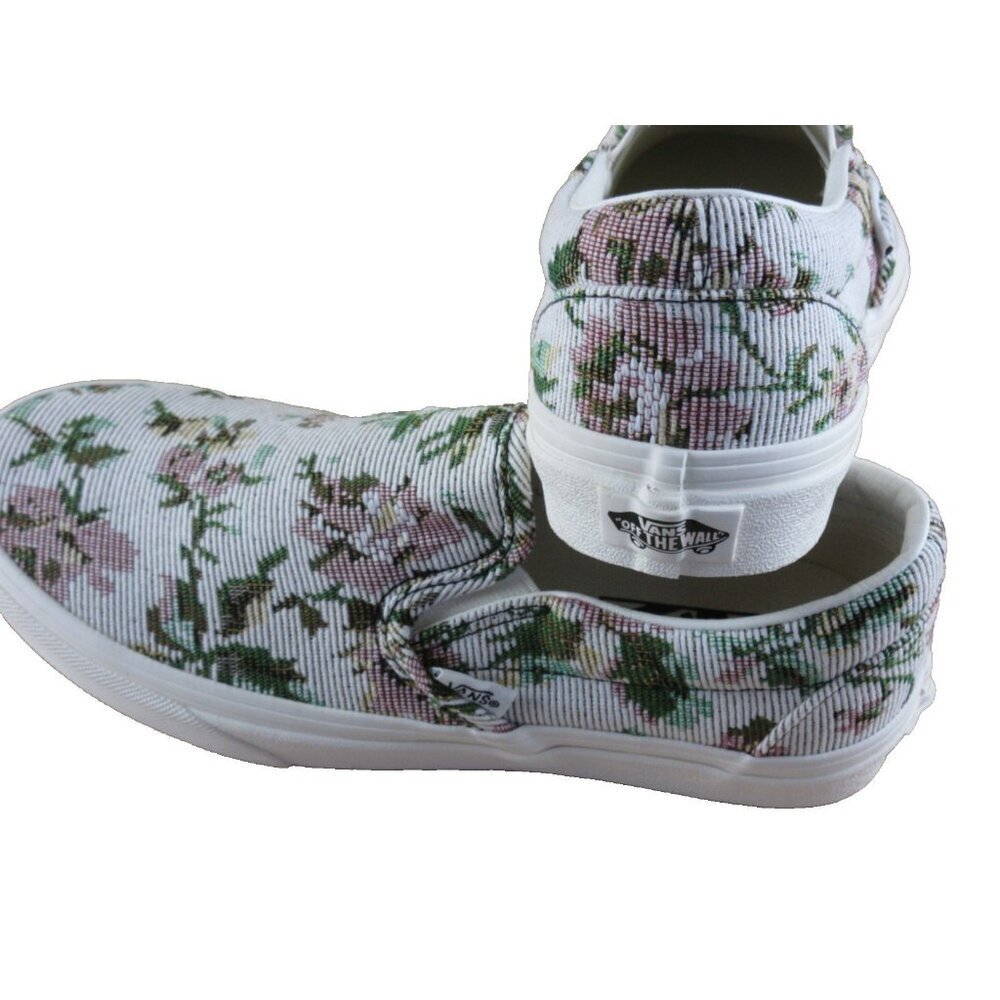 Vans Women's Classic Slip On Tapestry Floral Marshmallow Woven Shoes Sizes NIB - Picture 7 of 8